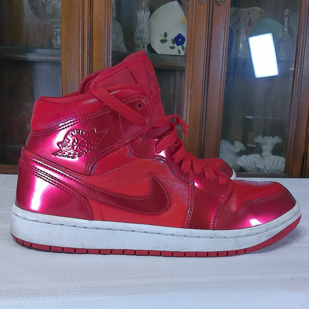 VINTAGE Nike Air Jordan 1 Rivals, Retro Pomegranate Sneakers Woman’s Sz 8 - Picture 4 of 8